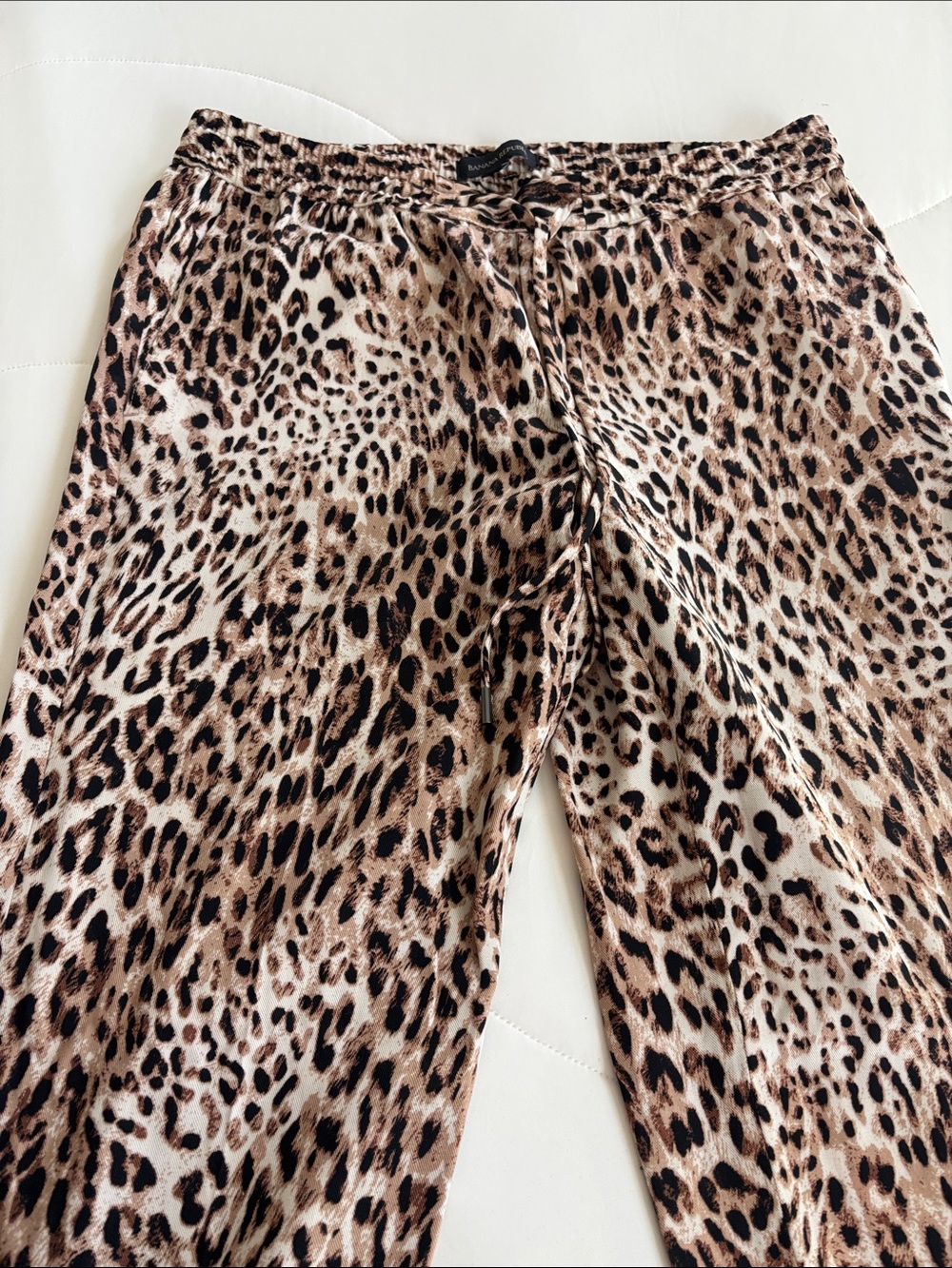 Banana Republic Leopard Print Cropped Pants in Brown and Black